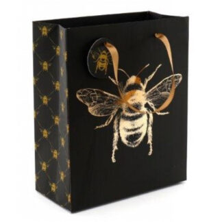 Bee Luxury Gift Bag Black and Gold