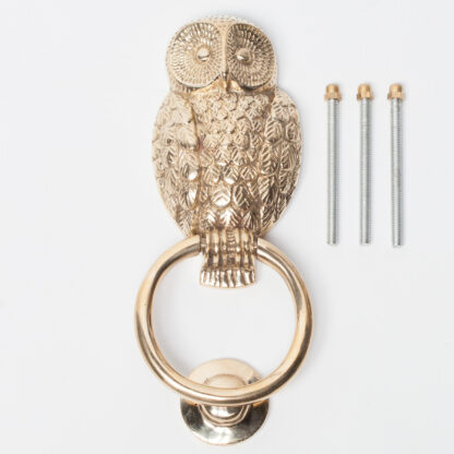 Owl Solid Brass Door Knocker 2