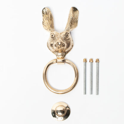 Hare Solid Brass Door Knocker 2