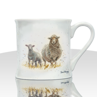 Sheep and single lamb Mug