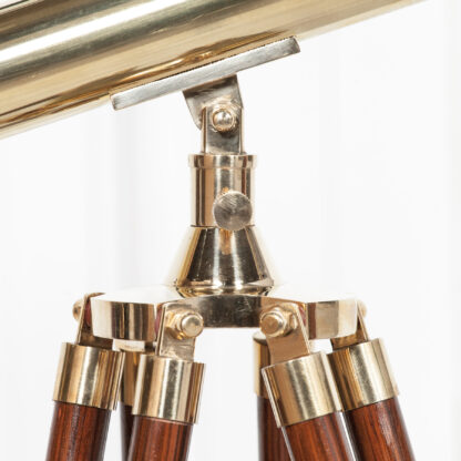 Brass Telescope On Wooden Stand 3