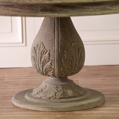 Rustic Washed 150cm Round Acorn Dining Table 2