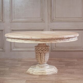 Heavily Distressed 145cm Round Dining Table
