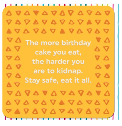 The more cake you eat greetings card