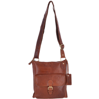 Vintage Small Leather Shoulder Bag Honey Tan – G20