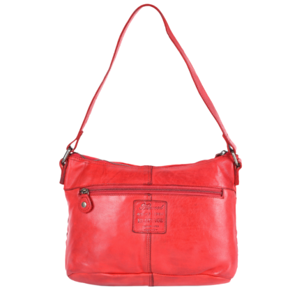 Vintage Woven Leather Shoulder Bag D-73 Red