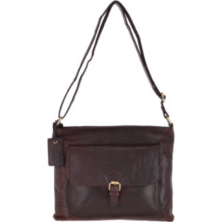 Women's Vintage Medium Leather Shoulder Bag Brandy – G23