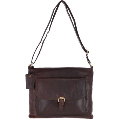 Women's Vintage Medium Leather Shoulder Bag Brandy – G23