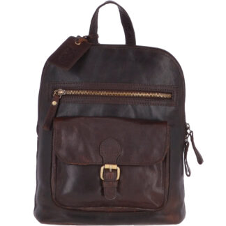 Women's Vintage Small Vintage Leather Backpack – G25 Brandy
