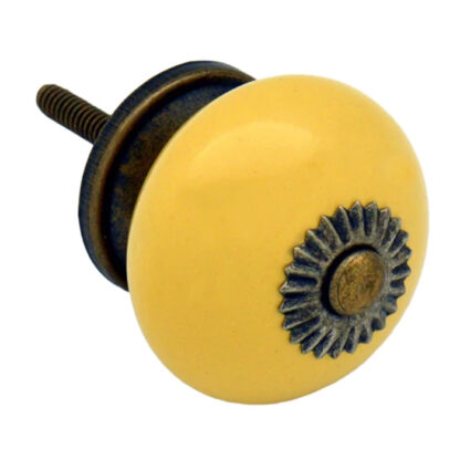 Ceramic Cupboard Knob Yellow