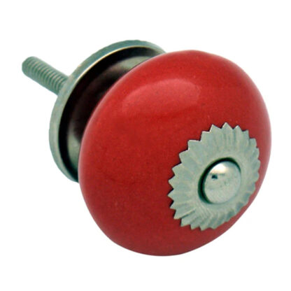 Ceramic Cupboard Knob Red