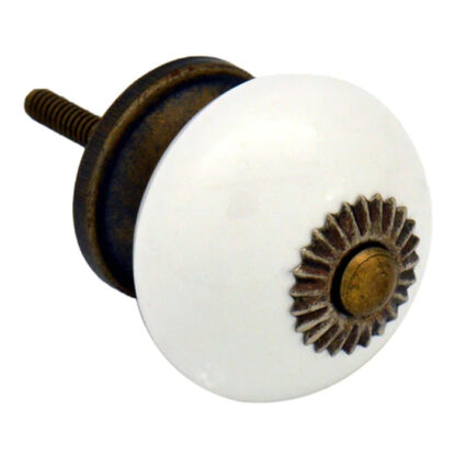 Ceramic Cupboard Knob White